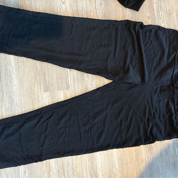 LOT (2 pairs)Dalia Women's Wide Leg Black Yoga Style Stretch Pants - Picture 4 of 6